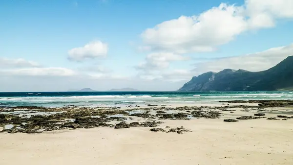 Pláž Hory Krásné Pobřeží Caleta Famara Lanzarote Kanárské Ostrovy Pláž — Stock fotografie