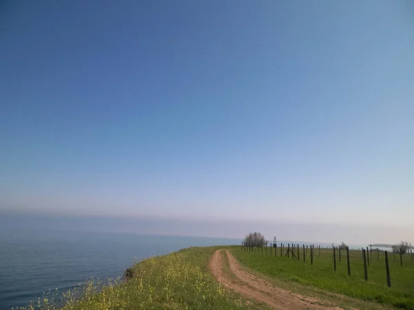 Uitzicht Vanaf Klif Het Water Van Zwarte Zee Prachtige Transparante — Stockfoto