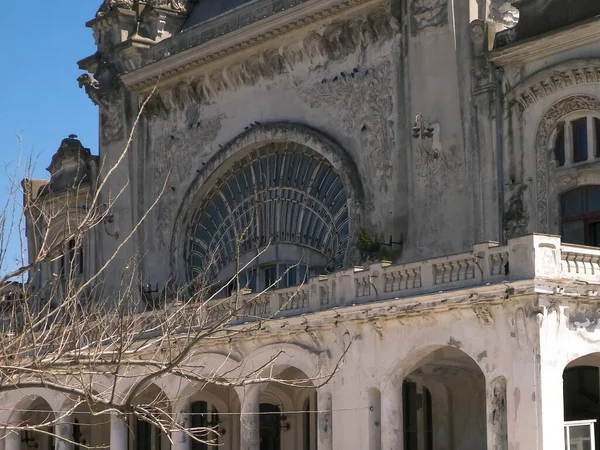 Detalles Arquitectónicos Del Antiguo Edificio Del Casino Constanta Rumania Concepto — Foto de Stock