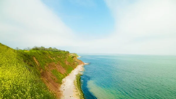 黒海沿岸の崖 ルーマニアのVama Vecheにある崖やビーチの風景 自然と旅のコンセプト — ストック写真