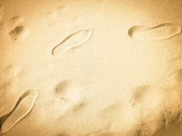 Shoe Print Sand Copy Space Nature Background — Stock Photo, Image