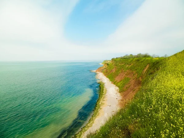 Klippen Schwarzen Meer Klippenlandschaft Und Strand Vama Veche Rumänien Natur — Stockfoto