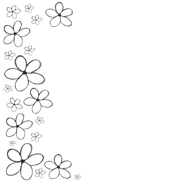 Flowers hand drawn cute background for card or greeting card vec Royalty Free Stock Illustrations