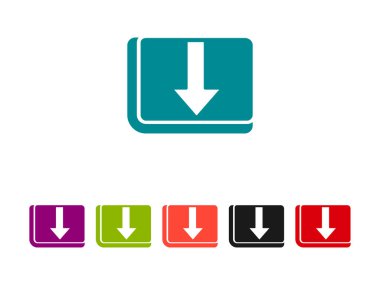 Düğme indirin, Simge İndirin, Web uygulaması ve web simgesi dosyası için İndirme Sembolü İndirin