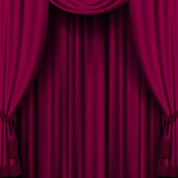 Dark red curtain — Stock Vector