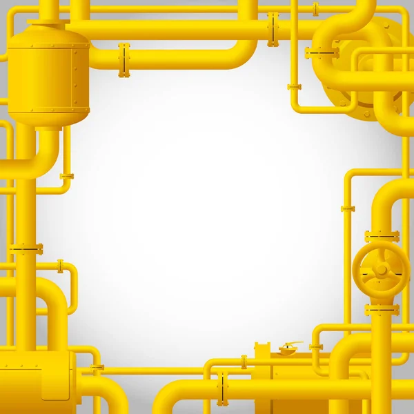 Rury gazowe żółty — Wektor stockowy