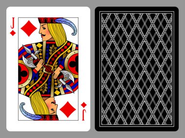 Elmas Jack oyun kağıdı ve arka arka plan