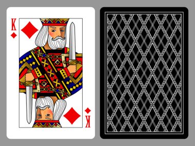 Kral elmas oyun kağıdı ve arka arka plan