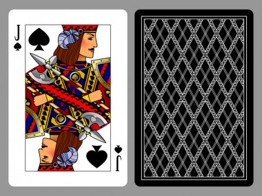 Jack Spades iskambil ve arka arka plan