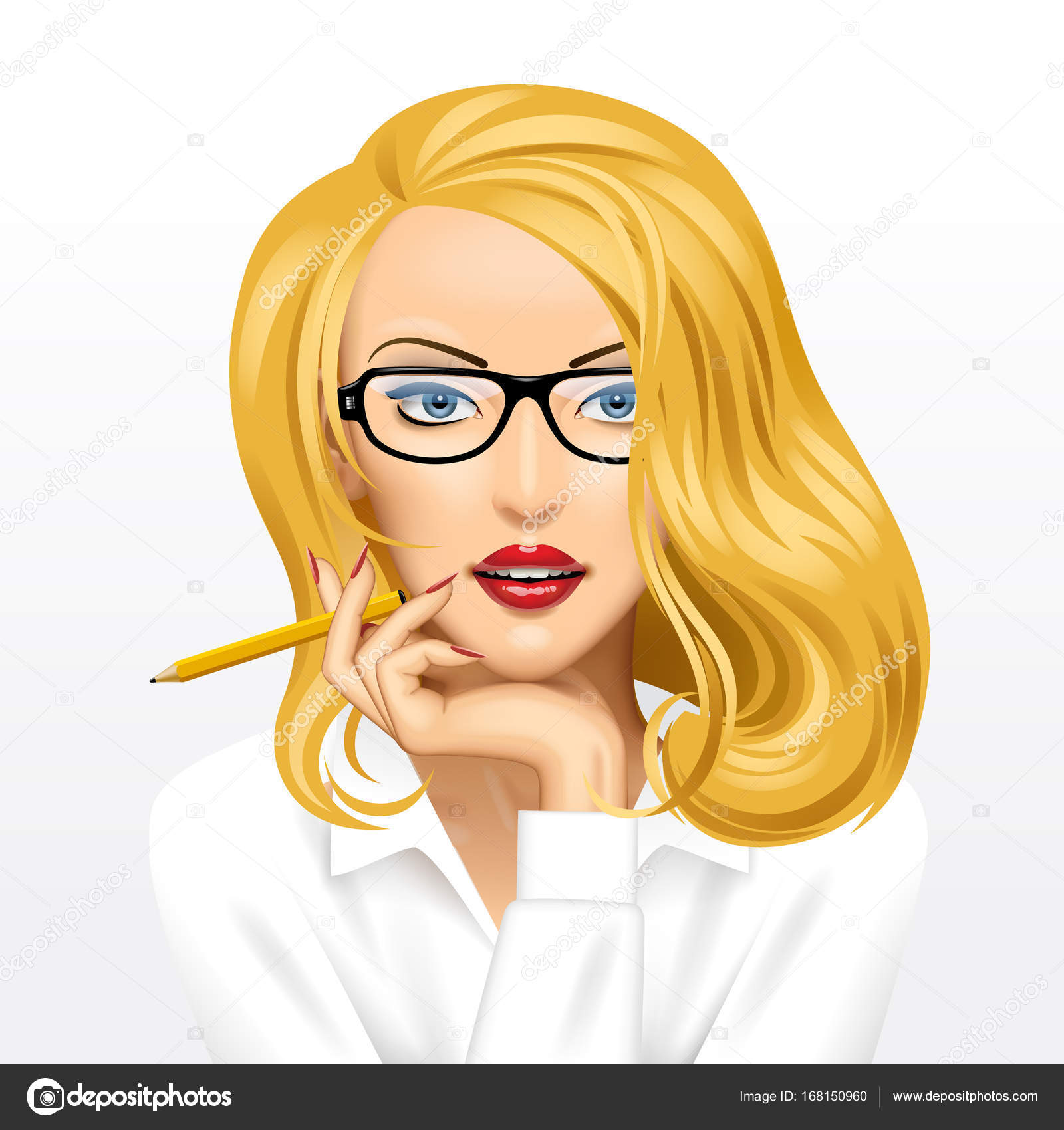 Girl With Glasses Drawing Easy Face Of A Pretty Blonde