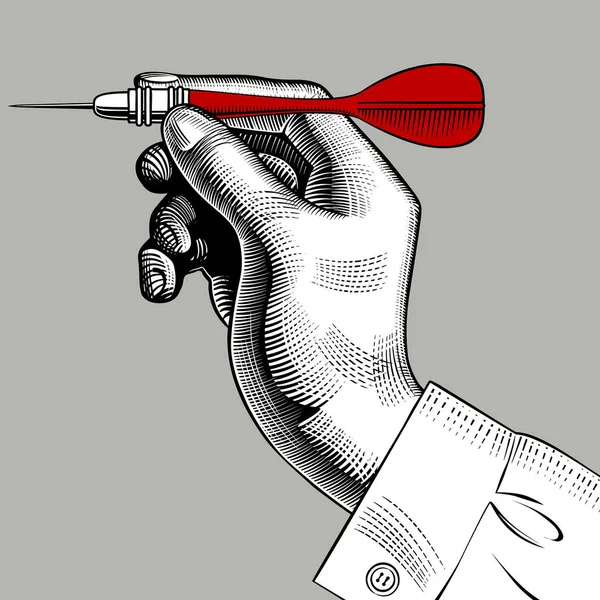 Mão com dardos seta vermelha . —  Vetores de Stock