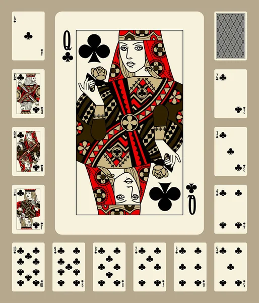 Клубний костюм гральних карт — стоковий вектор