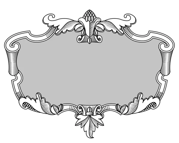 İşareti ve dekoratif çerçeve ile banner