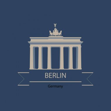 Banner veya logo Almanya ve Berlin ile yerler seyahat