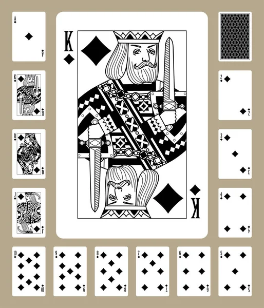 钻石适合玩扑克牌 — 图库矢量图片