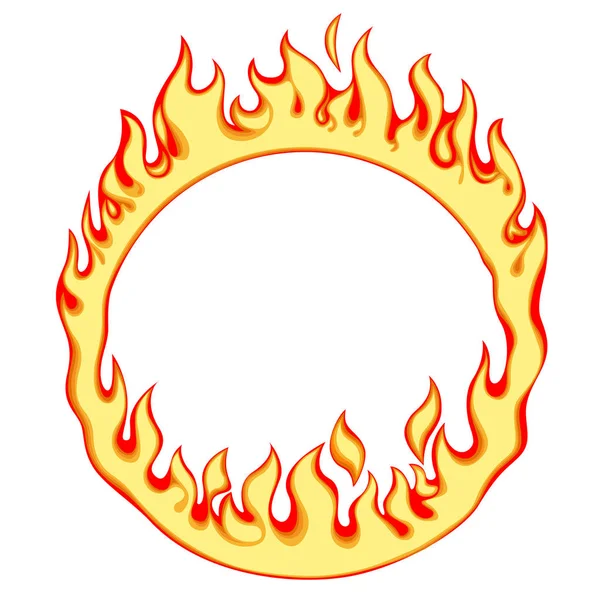 燃えるような指輪 — ストックベクタ