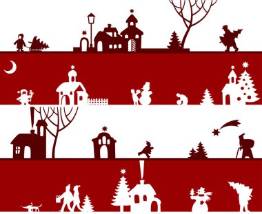 Noel ve yeni yıl Dikişsiz desen arka plan