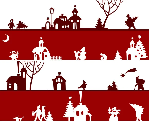 Weihnachten und Neujahr nahtlose Muster Hintergrund — Stockvektor