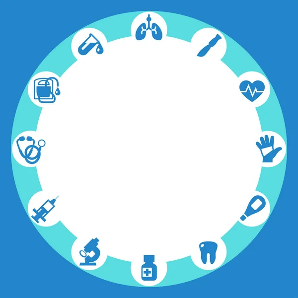 Affiche de pharmacie avec icônes plates . — Image vectorielle