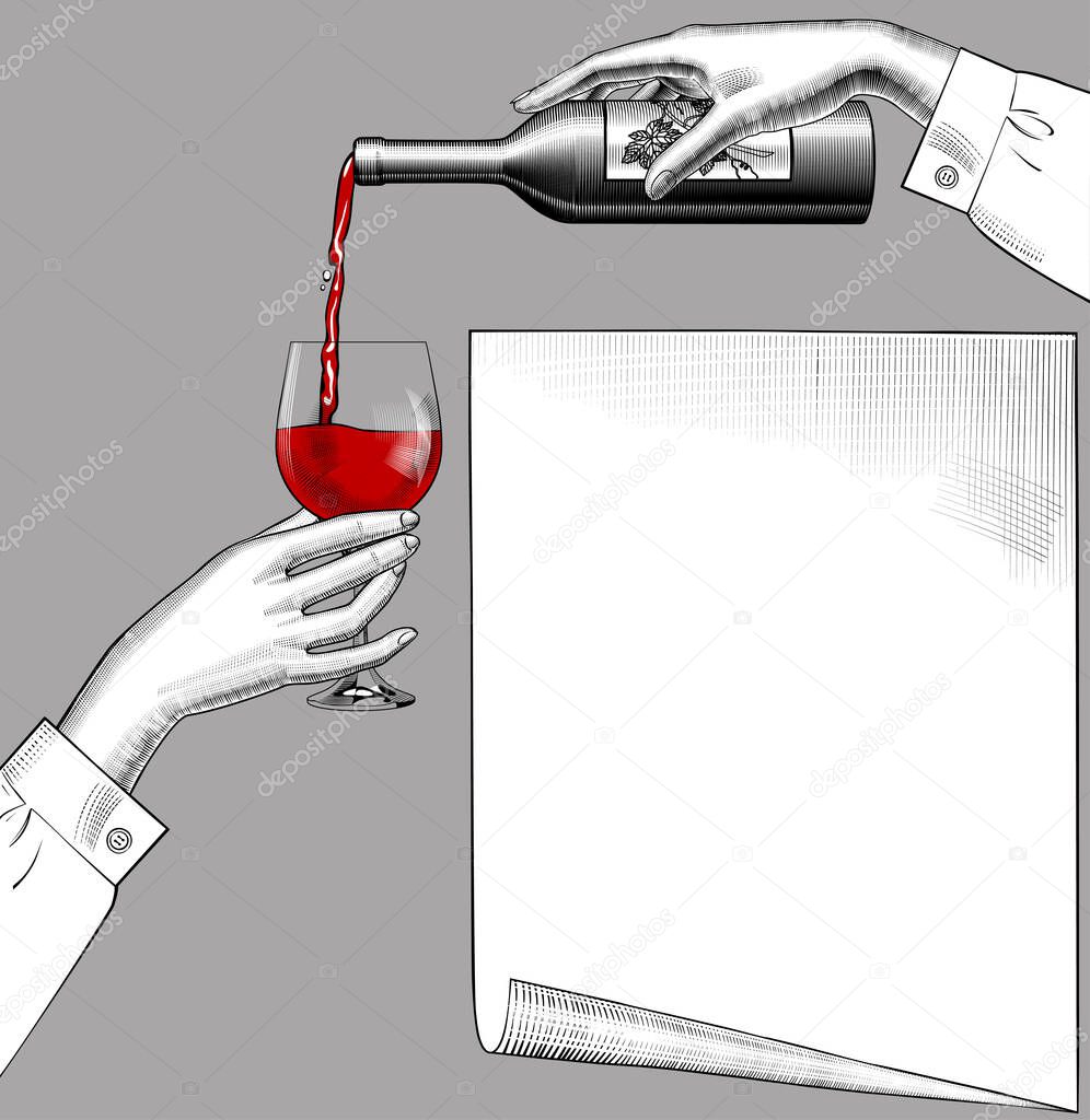 Wine list template layout.
