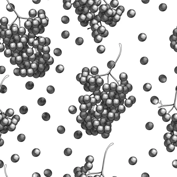 Padrão sem costura de uvas . — Vetor de Stock