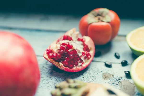 red Pomegranate on background,close up