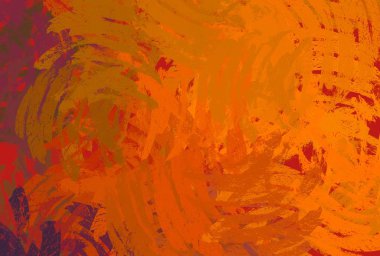 Soyut arka plan sanatı. 2D çizim. Etkileyici yağlı boya resim. Tuvalde fırça darbeleri. Modern sanat. Çok renkli arkaplan. Çağdaş sanat. İfade. Sanatsal dijital palet.