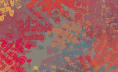 Soyut arka plan sanatı. 2D çizim. Etkileyici yağlı boya resim. Tuvalde fırça darbeleri. Modern sanat. Çok renkli arkaplan. Çağdaş sanat. İfade. Sanatsal dijital palet.