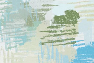 Soyut arka plan sanatı. 2D çizim. Etkileyici yağlı boya resim. Tuvalde fırça darbeleri. Modern sanat. Çok renkli arkaplan. Çağdaş sanat. İfade. Sanatsal dijital palet.