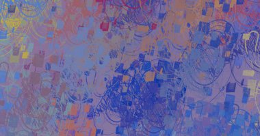 Soyut arka plan sanatı. 2D çizim. Etkileyici yağlı boya resim. Tuvalde fırça darbeleri. Modern sanat. Çok renkli arkaplan. Çağdaş sanat. İfade. Sanatsal dijital palet.