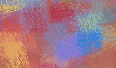 Soyut arka plan sanatı. 2D çizim. Etkileyici yağlı boya resim. Tuvalde fırça darbeleri. Modern sanat. Çok renkli arkaplan. Çağdaş sanat. İfade. Sanatsal dijital palet.