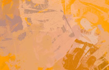 Soyut arka plan sanatı. 2D çizim. Etkileyici yağlı boya resim. Tuvalde fırça darbeleri. Modern sanat. Çok renkli arkaplan. Çağdaş sanat. İfade. Sanatsal dijital palet.