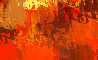 Soyut arka plan sanatı. 2D çizim. Etkileyici yağlı boya resim. Tuvalde fırça darbeleri. Modern sanat. Çok renkli arkaplan. Çağdaş sanat. İfade. Sanatsal dijital palet.