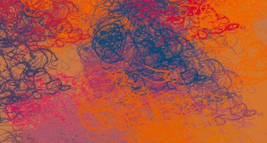 Soyut arka plan sanatı. 2D çizim. Etkileyici yağlı boya resim. Tuvalde fırça darbeleri. Modern sanat. Çok renkli arkaplan. Çağdaş sanat. İfade. Sanatsal dijital palet.