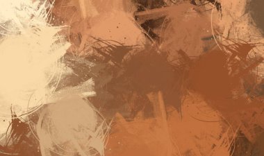 Soyut arka plan sanatı. 2D çizim. Etkileyici yağlı boya resim. Tuvalde fırça darbeleri. Modern sanat. Çok renkli arkaplan. Çağdaş sanat. İfade. Sanatsal dijital palet.