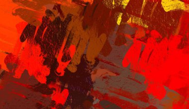 Soyut arka plan sanatı. 2D çizim. Etkileyici yağlı boya resim. Tuvalde fırça darbeleri. Modern sanat. Çok renkli arkaplan. Çağdaş sanat. İfade. Sanatsal dijital palet.