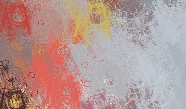 Soyut arka plan sanatı. 2D çizim. Etkileyici yağlı boya resim. Tuvalde fırça darbeleri. Modern sanat. Çok renkli arkaplan. Çağdaş sanat. İfade. Sanatsal dijital palet.