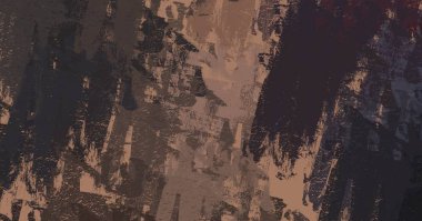 Soyut arka plan sanatı. 2D çizim. Etkileyici yağlı boya resim. Tuvalde fırça darbeleri. Modern sanat. Çok renkli arkaplan. Çağdaş sanat. İfade. Sanatsal dijital palet.