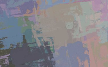 Soyut arka plan sanatı. 2D çizim. Etkileyici yağlı boya resim. Tuvalde fırça darbeleri. Modern sanat. Çok renkli arkaplan. Çağdaş sanat. İfade. Sanatsal dijital palet.