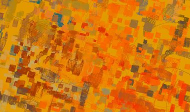 Soyut arka plan sanatı. 2D çizim. Etkileyici yağlı boya resim. Tuvalde fırça darbeleri. Modern sanat. Çok renkli arkaplan. Çağdaş sanat. İfade. Sanatsal dijital palet.