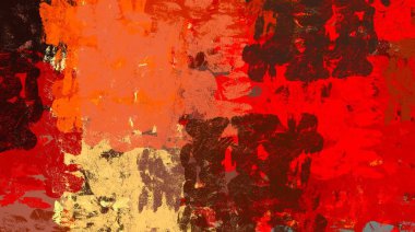 Soyut arka plan sanatı. 2D çizim. Etkileyici yağlı boya resim. Tuvalde fırça darbeleri. Modern sanat. Çok renkli arkaplan. Çağdaş sanat. İfade. Sanatsal dijital palet.