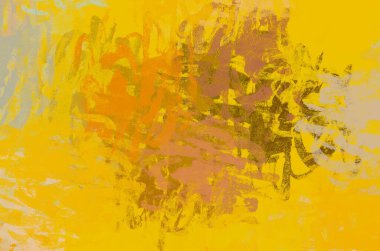 Soyut arka plan sanatı. 2D çizim. Etkileyici yağlı boya resim. Tuvalde fırça darbeleri. Modern sanat. Çok renkli arkaplan. Çağdaş sanat. İfade. Sanatsal dijital palet.