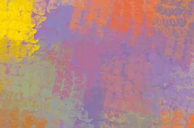 Soyut arka plan sanatı. 2D çizim. Etkileyici yağlı boya resim. Tuvalde fırça darbeleri. Modern sanat. Çok renkli arkaplan. Çağdaş sanat. İfade. Sanatsal dijital palet.