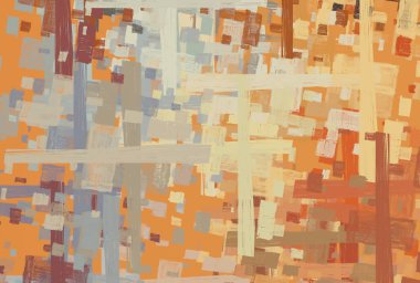 Soyut arka plan sanatı. 2D çizim. Etkileyici yağlı boya resim. Tuvalde fırça darbeleri. Modern sanat. Çok renkli arkaplan. Çağdaş sanat. İfade. Sanatsal dijital palet.