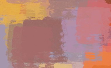 Soyut arka plan sanatı. 2D çizim. Etkileyici yağlı boya resim. Tuvalde fırça darbeleri. Modern sanat. Çok renkli arkaplan. Çağdaş sanat. İfade. Sanatsal dijital palet.