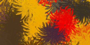 Soyut arka plan sanatı. 2D çizim. Etkileyici yağlı boya resim. Tuvalde fırça darbeleri. Modern sanat. Çok renkli arkaplan. Çağdaş sanat. İfade. Sanatsal dijital palet.