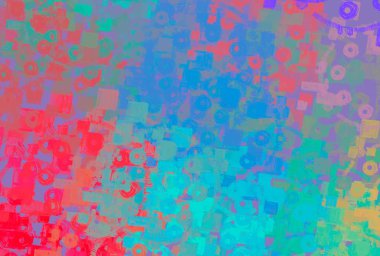 Soyut arka plan sanatı. 2D çizim. Etkileyici yağlı boya resim. Tuvalde fırça darbeleri. Modern sanat. Çok renkli arkaplan. Çağdaş sanat. İfade. Sanatsal dijital palet.