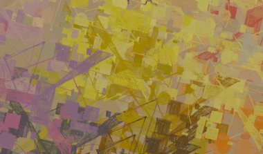 Soyut arka plan sanatı. 2D çizim. Etkileyici yağlı boya resim. Tuvalde fırça darbeleri. Modern sanat. Çok renkli arkaplan. Çağdaş sanat. İfade. Sanatsal dijital palet.