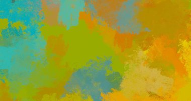 Soyut arka plan sanatı. 2D çizim. Etkileyici yağlı boya resim. Tuvalde fırça darbeleri. Modern sanat. Çok renkli arkaplan. Çağdaş sanat. İfade. Sanatsal dijital palet.