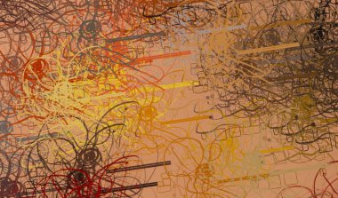 Soyut arka plan sanatı. 2D çizim. Etkileyici yağlı boya resim. Tuvalde fırça darbeleri. Modern sanat. Çok renkli arkaplan. Çağdaş sanat. İfade. Sanatsal dijital palet.